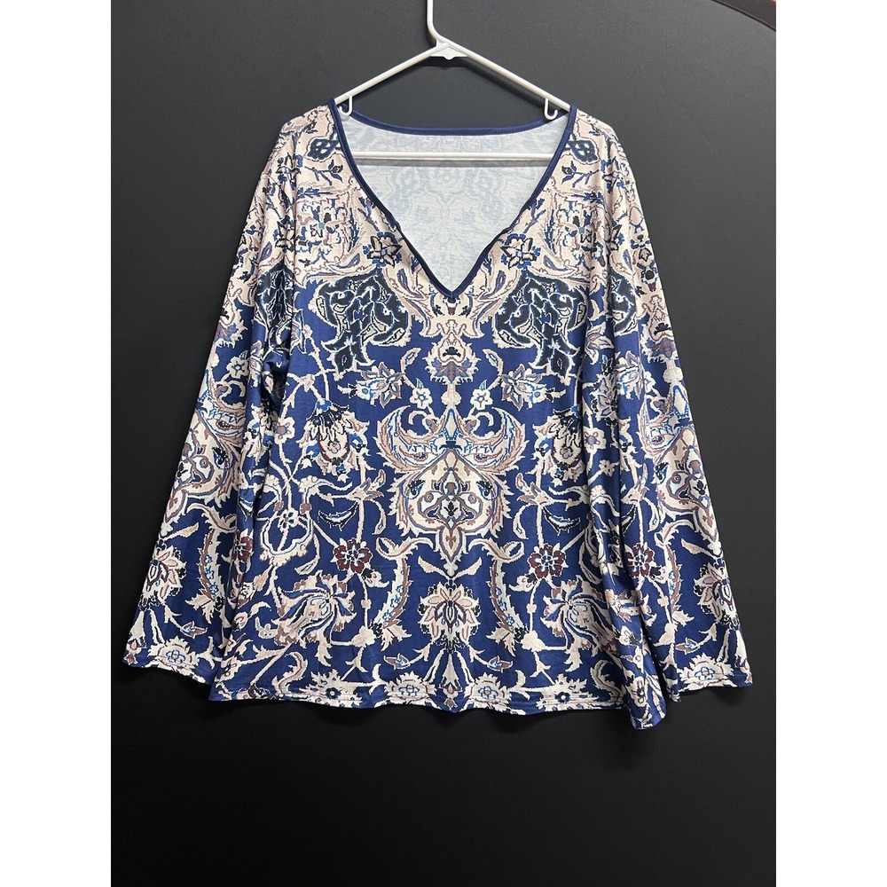 Women's‎  stretch v neck blouse top plus Sz 2X